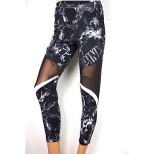 ✨Victoria Secret Pink Marbled Mesh Design Workout Yoga Leggings✨